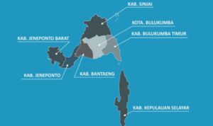 Peta Provinsi Sulawesi Selatan Kepulauan. Foto ist